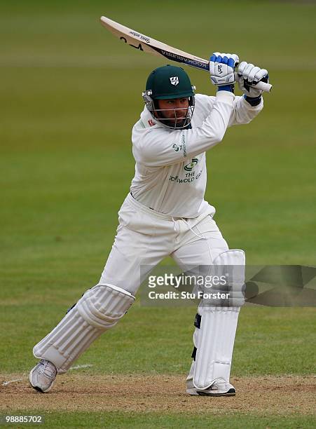 Worcestershire batsman Ben Scott picks up some runs during day three of the LV County Championship Division two match between Leicestershire and...
