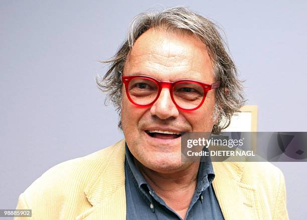 Italian Photographer Oliviero Toscani poses at an exhibition entitled "controversy, justice, ethics and photography" in the Kunsthaus gallery on May...