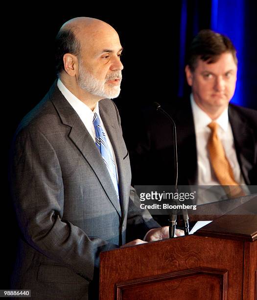 Ben S. Bernanke, chairman of the U.S. Federal Reserve, speaks at the Chicago Federal Reserve's Annual Conference on Bank Structure and Competition as...