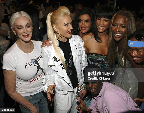 Carmen, Gwen Stefani, Janice Dickinson, Veronica Webb, Naomi Campbell and Sean "Diddy" Combs