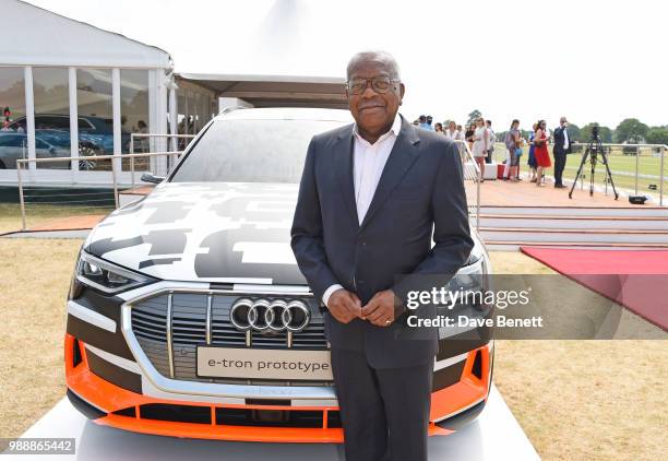 Sir Trevor McDonald attends the Audi Polo Challenge at Coworth Park Polo Club on July 1, 2018 in Ascot, England.