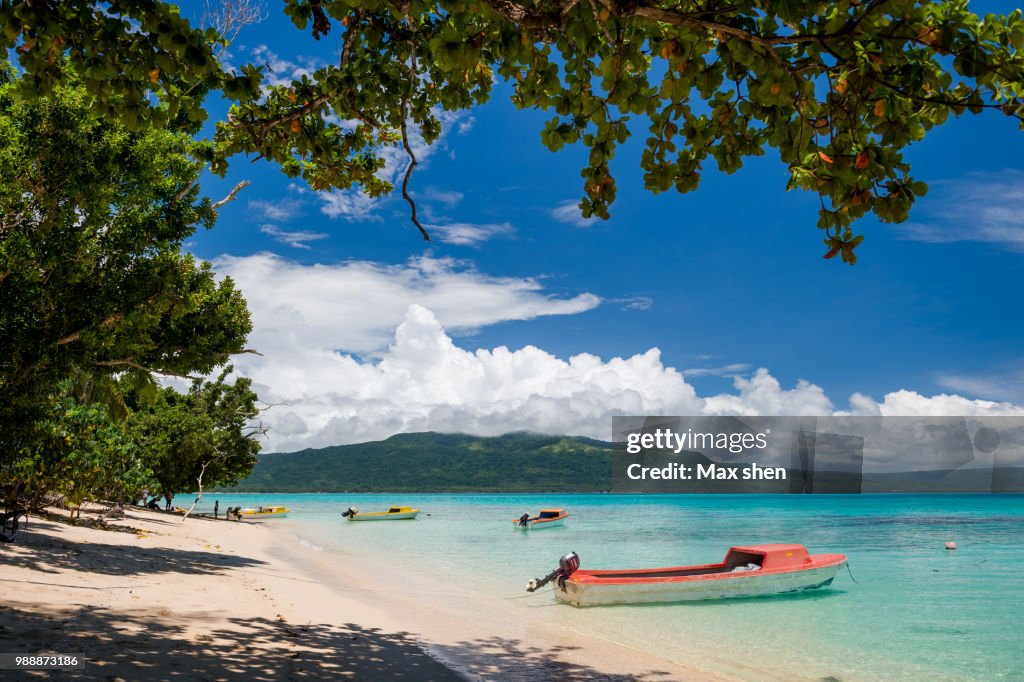 Seascape at the beach of Pele island