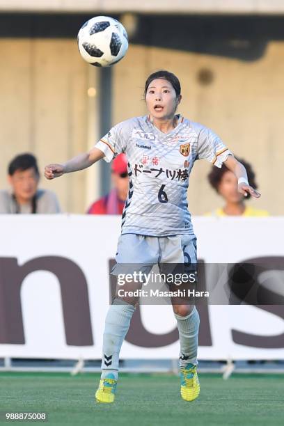 Mik iIto of INAC Kobe Leonessa in action during the Nadeshiko League Cup Group B match between Nojima Stella and INAC Kobe Leonessa at Gion Stadium...