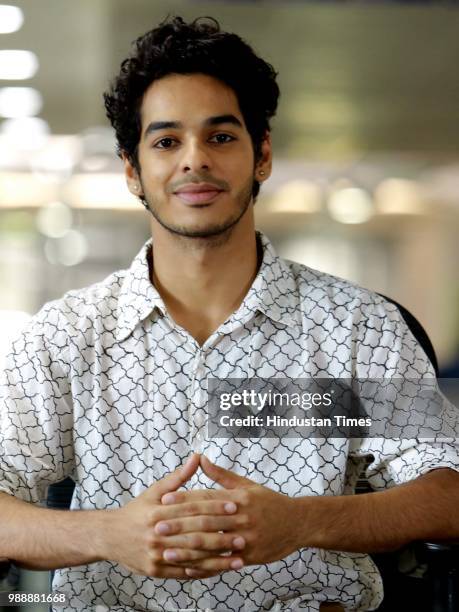 Bollywood actor Ishaan Khattar during an exclusive interview with HT City-Hindustan Times for the promotion of his upcoming movie Beyond The Clouds...