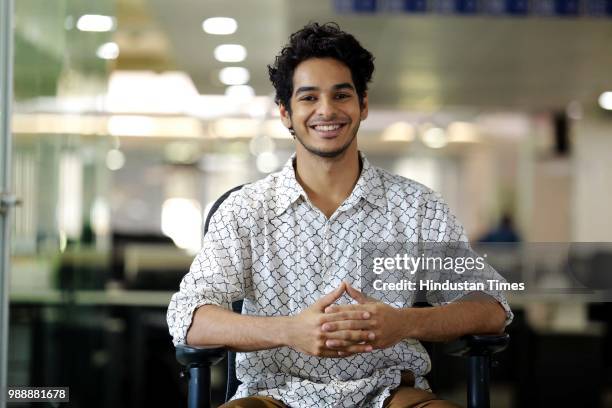 Bollywood actor Ishaan Khattar during an exclusive interview with HT City-Hindustan Times for the promotion of his upcoming movie Beyond The Clouds...