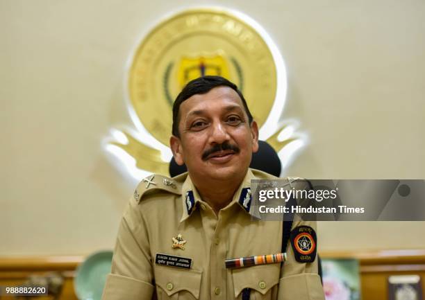 Senior Indian Police Services officer Subodh Kumar Jaiswal appointed new police commissioner of Mumbai, at Commissioner of Police office, on June 30,...