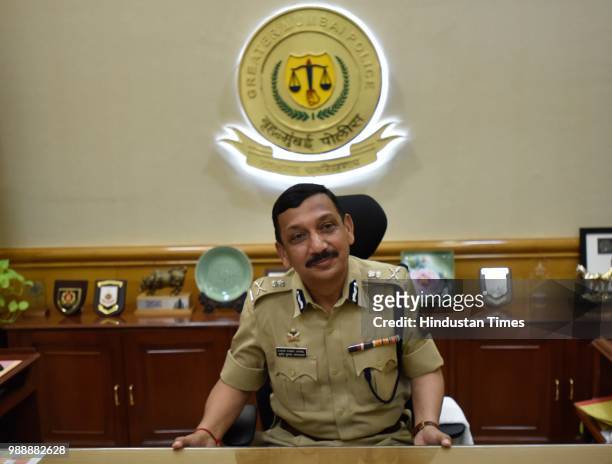 Senior Indian Police Services officer Subodh Kumar Jaiswal appointed new police commissioner of Mumbai, at Commissioner of Police office, on June 30,...
