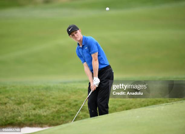 Marcus Kinhult of Sweden in action during the HNA Open de France as part of the European Tour 2018 at Le Golf National in Guyancourt near Paris,...