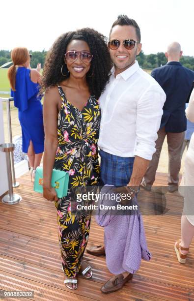 Beverley Knight and James O'Keefe attend the Audi Polo Challenge at Coworth Park Polo Club on July 1, 2018 in Ascot, England.