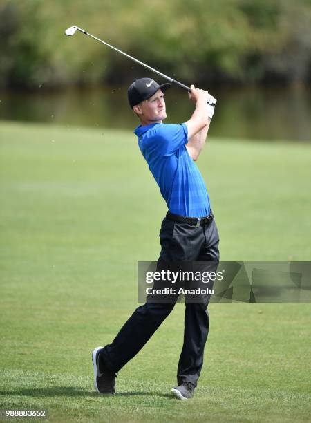 Marcus Kinhult of Sweden in action during the HNA Open de France as part of the European Tour 2018 at Le Golf National in Guyancourt near Paris,...