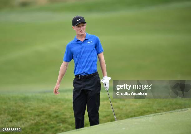 Marcus Kinhult of Sweden in action during the HNA Open de France as part of the European Tour 2018 at Le Golf National in Guyancourt near Paris,...