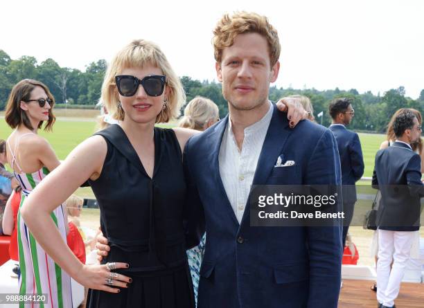 Imogen Poots and James Norton attend the Audi Polo Challenge at Coworth Park Polo Club on July 1, 2018 in Ascot, England.