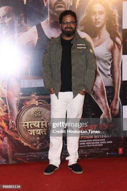 Producer Nikkhil Advani during the trailer launch of a movie Satyamev Jayate at PVR ECS, Andheri, on June 28, 2018 in Mumbai, India. The film is...