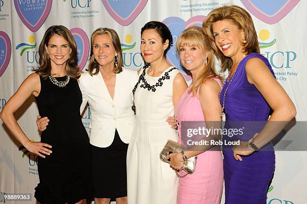 Television personalities Natalie Morales, Meredith Vieira, Ann Curry, Kathie Lee Gifford and Hoda Kotb attend the 9th Annual Women Who Care luncheon...