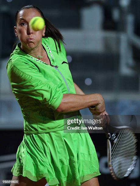 Jelena Jankovic of Serbia in action during her quarter final match against Venus Williams of USA during Day Four of the Sony Ericsson WTA Tour at the...