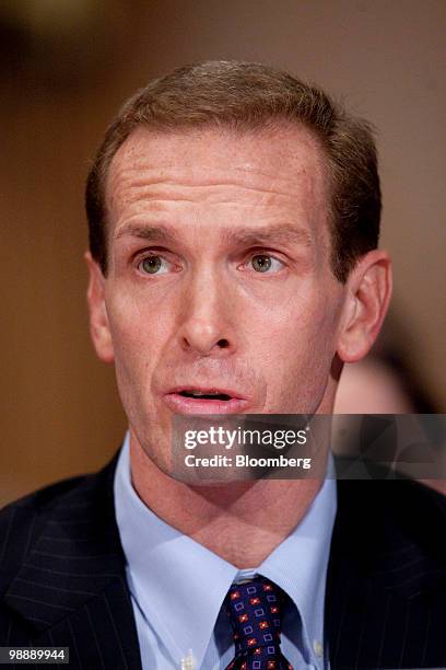 Steven Meier, chief investment officer of State Street Corp., speaks during a hearing of the Federal Inquiry Crisis Commission in Washington, D.C.,...