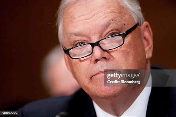 Michael Neal, vice chairman of General Electric Co. And chairman and chief executive officer of GE Capital, speaks during a hearing of the Federal...