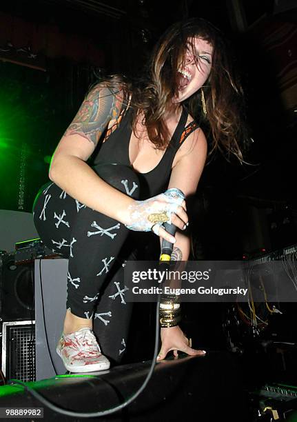 Alexis Krauss of Sleigh Bells performs in concert at Webster Hall on May 4, 2010 in New York City.