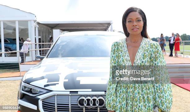 Naomie Harris attends the Audi Polo Challenge at Coworth Park Polo Club on July 1, 2018 in Ascot, England.