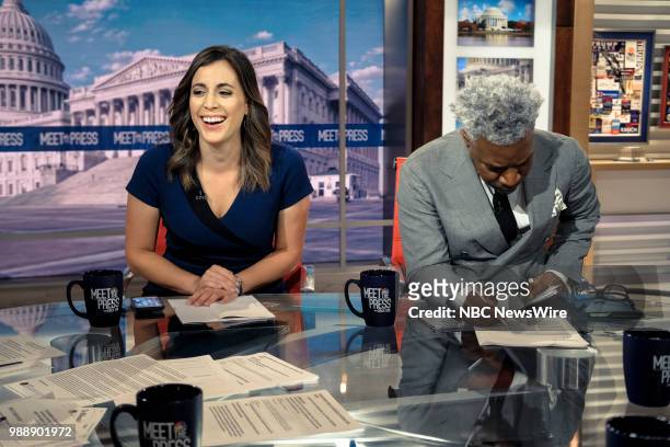 Pictured: Hallie Jackson, NBC News Chief White House Correspondent, and Cornell Belcher, Democratic Pollster, NBC News Political Analyst, appear on...