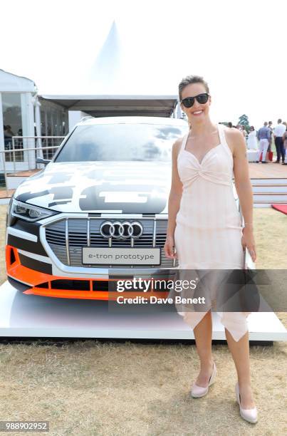 Charlotte Webster attends the Audi Polo Challenge at Coworth Park Polo Club on July 1, 2018 in Ascot, England.