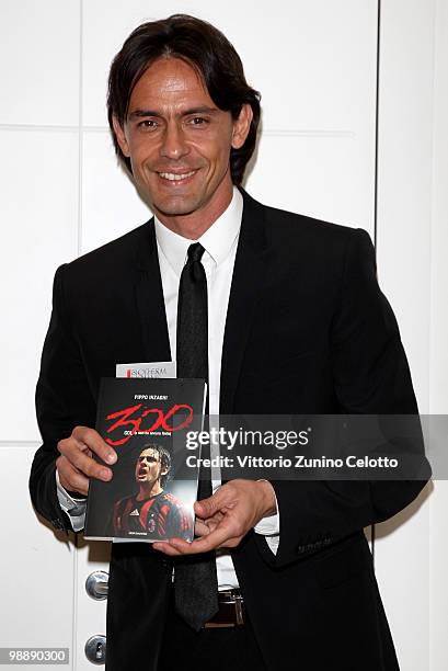 Milan Forward Filippo Inzaghi attends the 300 Gol Book Launch held at Mondadori Multicenter on May 6, 2010 in Milan, Italy.