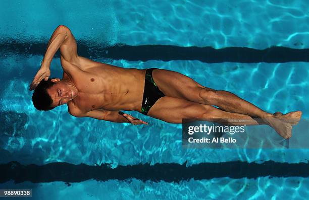 Sergey Nazin of Russia dives during the 3 meter preliminaries at the Fort Lauderdale Aquatic Center during Day 1 of the AT&T USA Diving Grand Prix on...