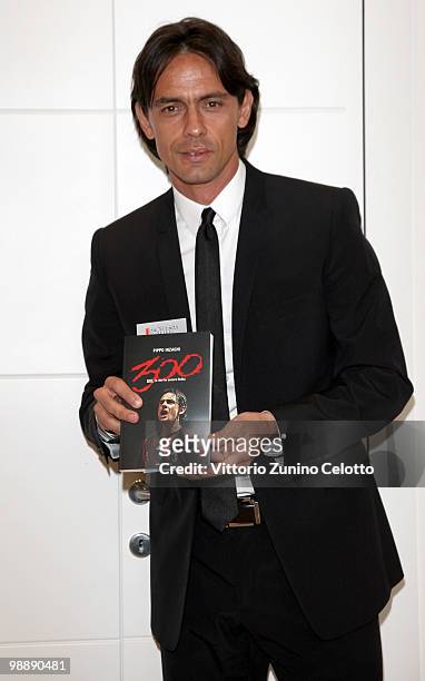 Milan Forward Filippo Inzaghi attends the 300 Gol Book Launch held at Mondadori Multicenter on May 6, 2010 in Milan, Italy.