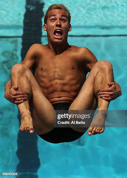 Kristian Ipsen of the USA dives during 3 meter springboard preliminaries at the Fort Lauderdale Aquatic Center during Day 1 of the AT&T USA Diving...