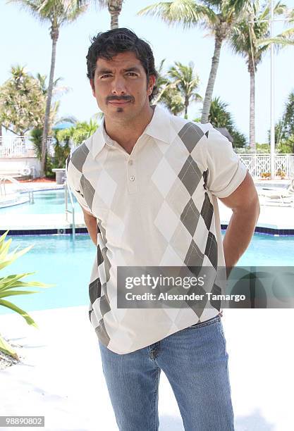 Paulo Cesar Quevedo is seen on the set of "Hotel South Beach Caliente" on May 6, 2010 in Miami Beach, Florida.