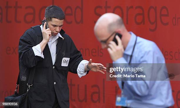 Trader walks outside the New York Stock Exchange before the closing bell May 6, 2010 in New York City. The Dow plunged almost 1000 points before...