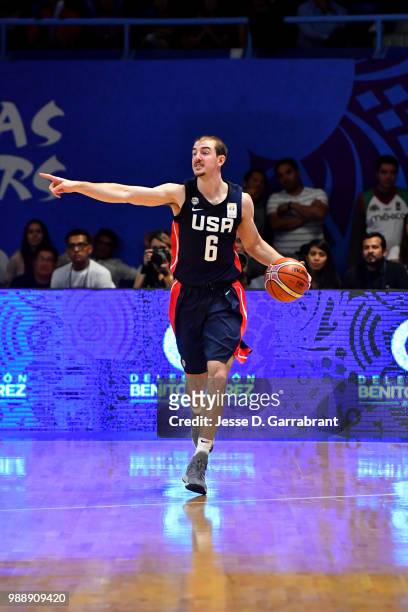 Alex Caruso of USA handles the ball against Mexico on June 28, 2018 at Palacio de Los Deportes in Mexico City, Mexico. NOTE TO USER: User expressly...