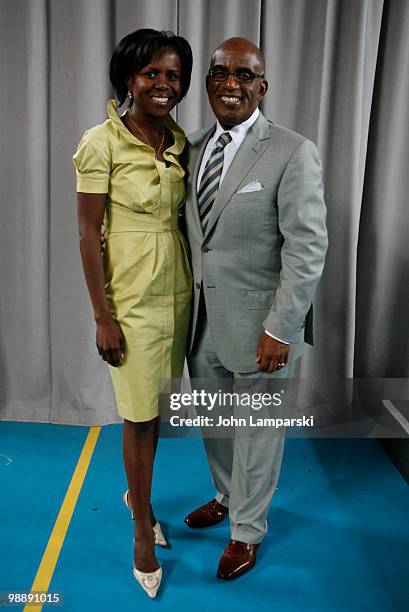 Al Roker and Deborah Roberts attends the screening of "Families Stand Together: Feeling Secure in Tough Times" at the Children's Aid Society Dunlevy...