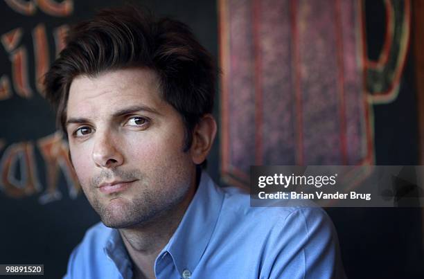 Actor Adam Scott is photographed for Los Angeles Times on April 6, 2010 in Los Angeles, California. PUBLISHED IMAGE. CREDIT MUST READ: Brian van der...