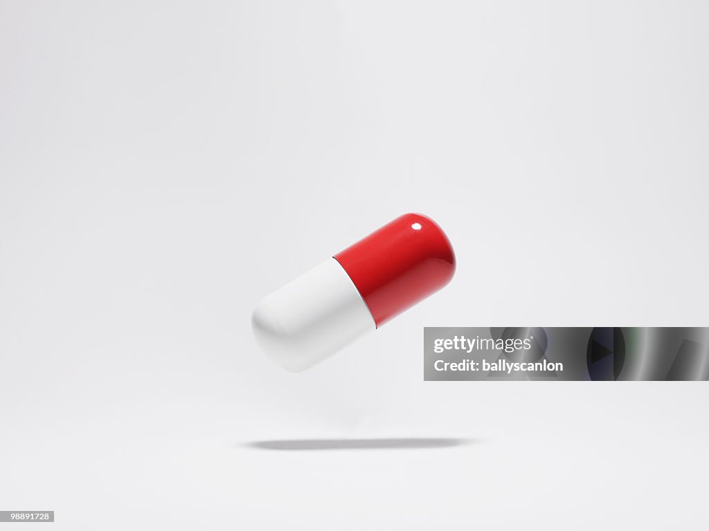 Floating Medical Pill Capsule.