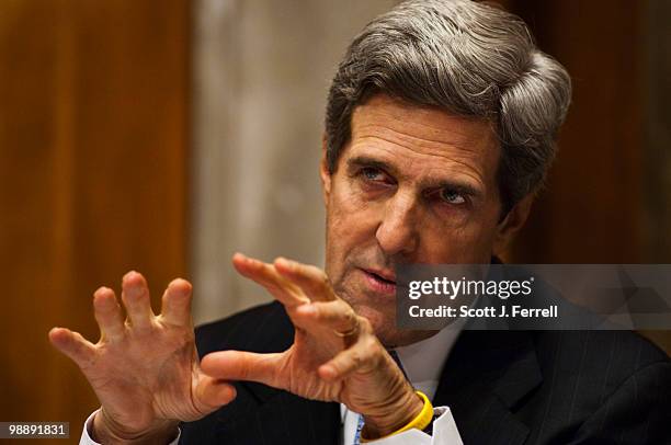 May 6: Senate Foreign Relations Chairman John Kerry, D-Mass., during the hearing on developments in Marjah, Afghanistan.
