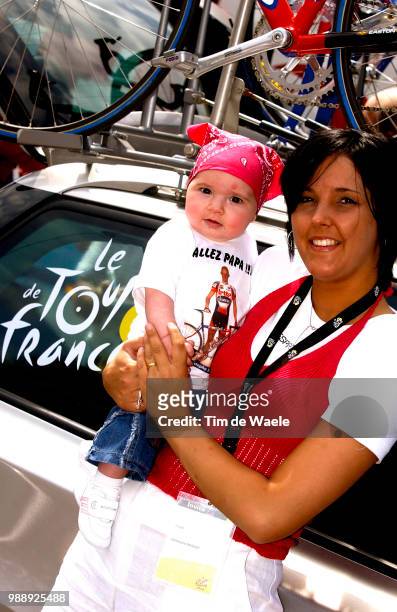 Tour De France, Stage 3, Brandt Christophe, Family, Famille, Family, Alisson, Wife Femme Vrouw, Emma, Daughter Fille Dochter, Charleville-Mezieres -...