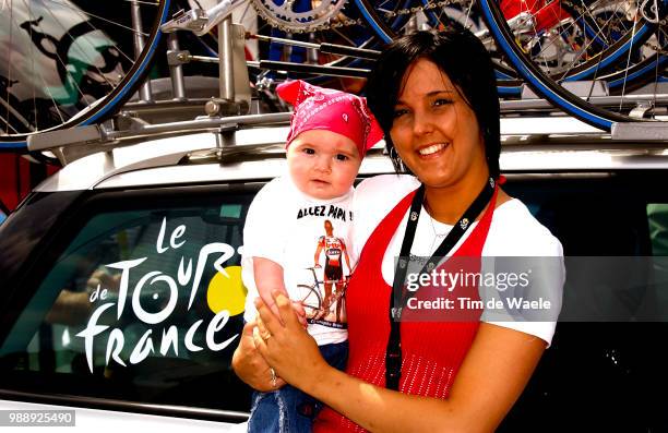 Tour De France, Stage 3, Brandt Christophe, Family, Famille, Family, Alisson, Wife Femme Vrouw, Emma, Daughter Fille Dochter, Charleville-Mezieres -...