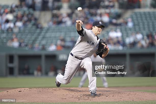 New York Yankees Phil Hughes in action, pitching vs Baltimore Orioles. Baltimore, MD 4/27/2010 CREDIT: Simon Bruty