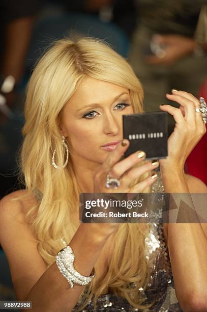 Celebrity heiress Paris Hilton during Floyd Mayweather Jr. Vs Shane Mosley fight at MGM Grand Garden Arena. Las Vegas, NV 5/1/2010 CREDIT: Robert Beck