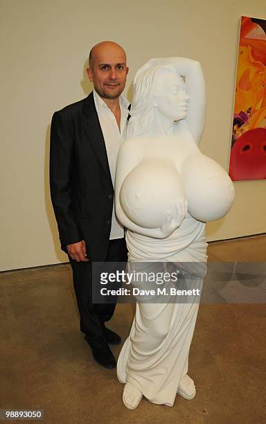 Marc Quinn attends the private view of 'Marc Quinn: Allanah, Buck, Catman, Chelsea, Michael, Pamela and Thomas', at the White Cube Gallery on May 6,...