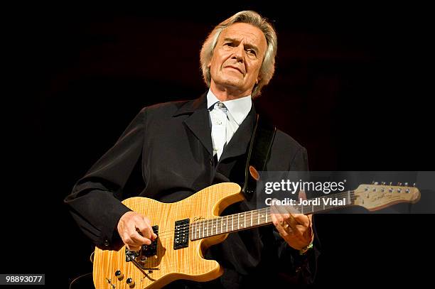 John McLaughlin performs on stage during the Festival de Guitarra at Palau De La Musica on May 6, 2010 in Barcelona, Spain.