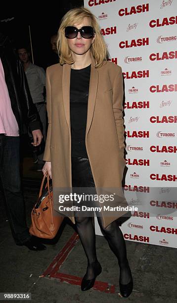 Courtney Love, of US rock group Hole attends the Clash Magazine 50th issue launch party on May 6, 2010 in London, England.