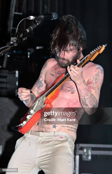 Simon Neil of Biffy Clyro performs at the Hammersmith Apollo on May 6, 2010 in London, England.