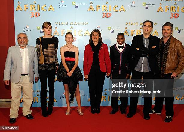 Filmax producer Julio Fernandez , Veronica Blume, Eva Gerretsen, L'hospitalet mayor Núria Marín i Martínez, Raymond Mvula, Jordi Llompart, and Adria...