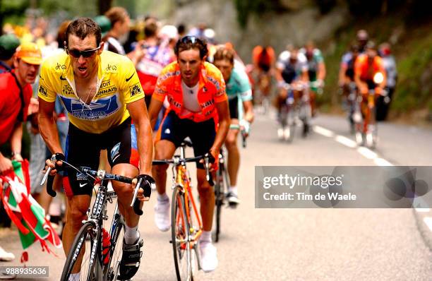 Tour De France, Stage 15, Armstrong Lance, Maillot Jaune, Yellow Jersey, Gele Trui, Mayo Iban, Ullrich Jan /Bagneres-De-Bigorre - Luz-Ardiden , Ronde...