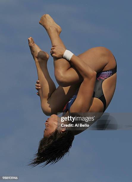 Liu Jiao of China dives in the Women's Platform preliminaries at the Fort Lauderdale Aquatic Center during Day 1 of the AT&T USA Diving Grand Prix on...