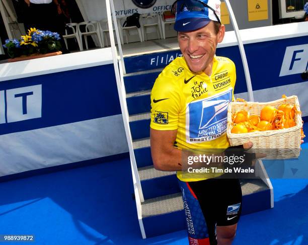 Tour De France, Stage 18, Armstrong Lance, Yellow Jersey, Maillot Jaune, Gele Trui, Prix Price Prijs Orange, Photographes, Fotograaf, Bordeaux -...