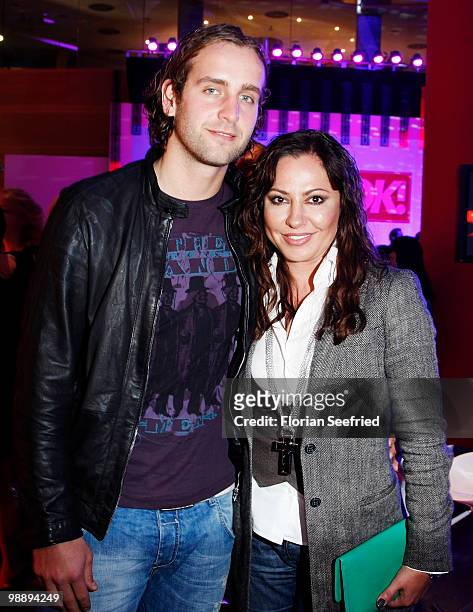 Actress Simone Thomalla and her friend Silvio Heinevetter attend the 'OK Style Award 2010' at the british embassy on May 6, 2010 in Berlin, Germany.
