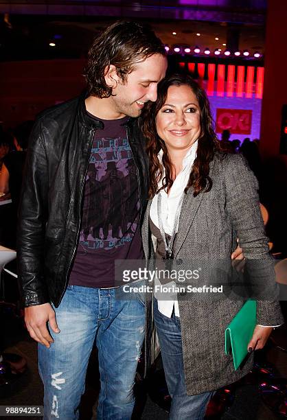 Actress Simone Thomalla and her friend Silvio Heinevetter attend the 'OK Style Award 2010' at the british embassy on May 6, 2010 in Berlin, Germany.